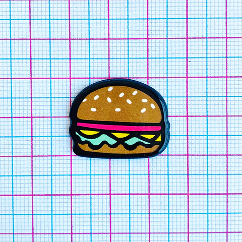 PIN ✦ HAMBURGUESA ACRILICA