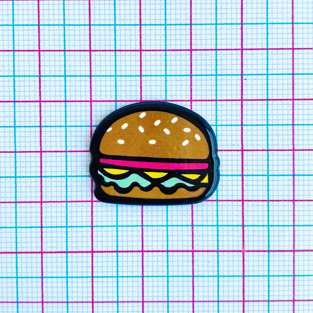 PIN ✦ HAMBURGUESA ACRILICA 2