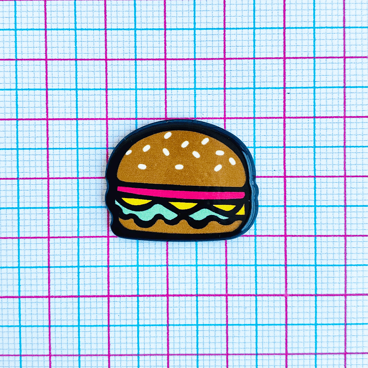 PIN ✦ HAMBURGUESA ACRILICA 2