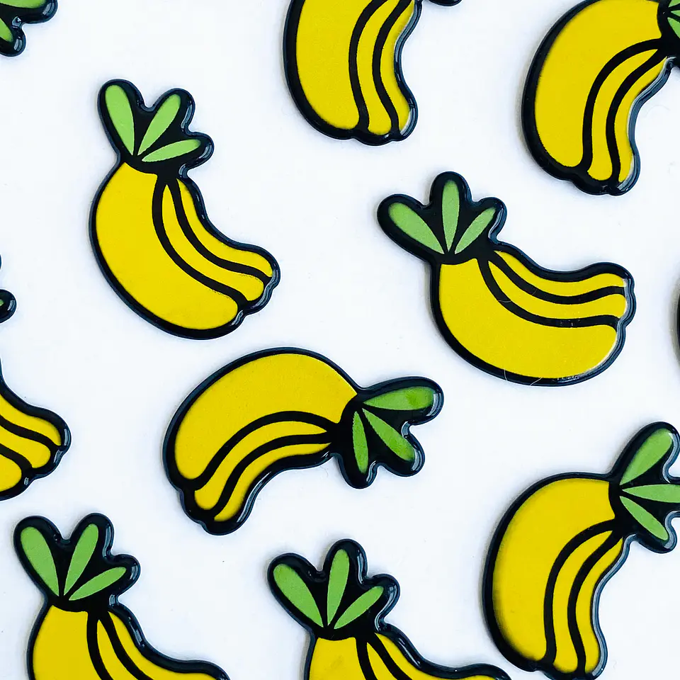 PIN ✦ BANANAS ACRILICAS 1