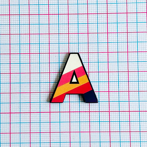PIN ✦ LETRA "A" ACRILICA