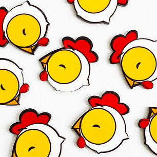 PIN ✦ POLLO ACRILICO