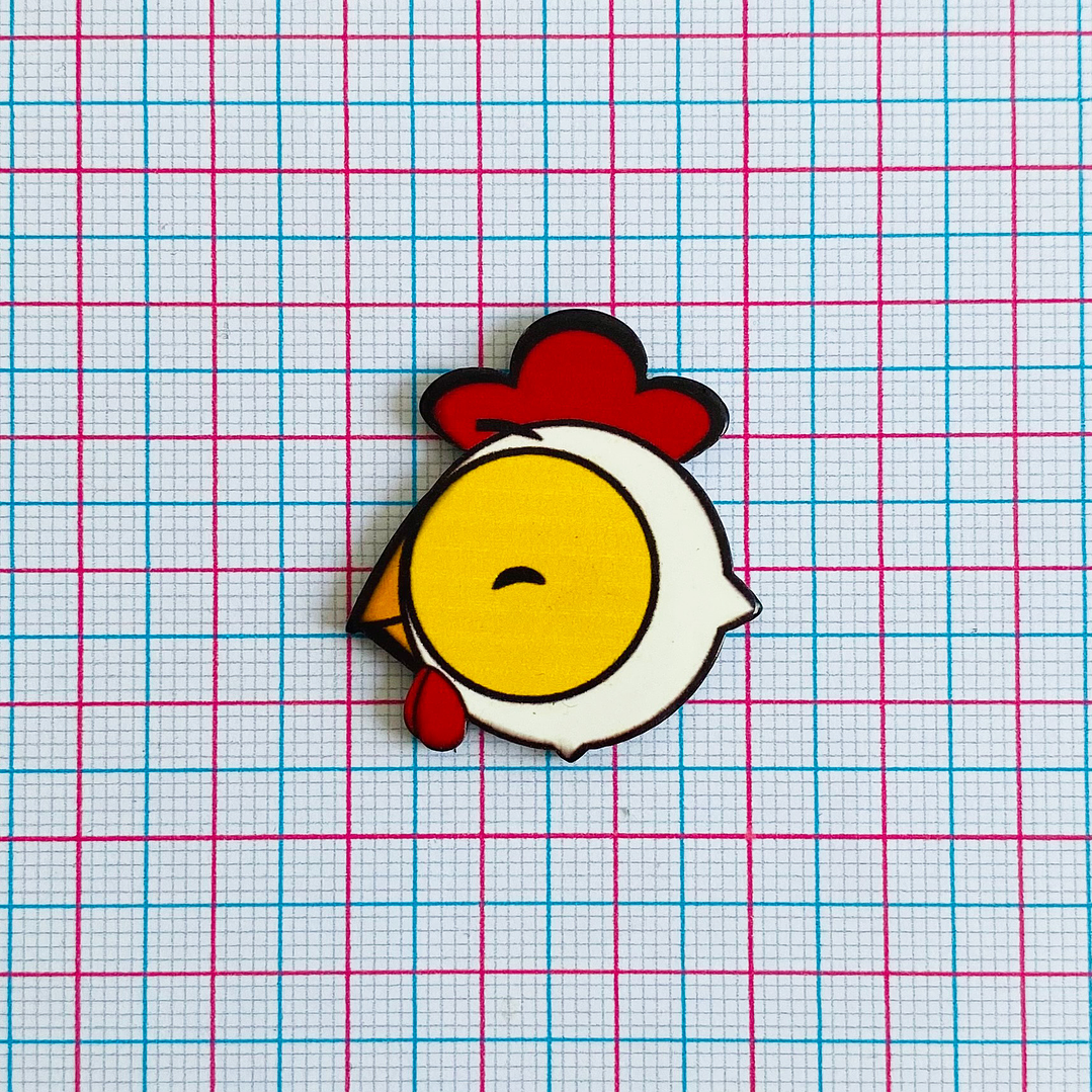 PIN ✦ POLLO ACRILICO 2