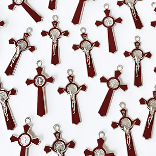 DIJE ✦ CRUZ CRISTO/SAN BENITO ZAMAK (ELIGE TU COLOR FAVORITO)