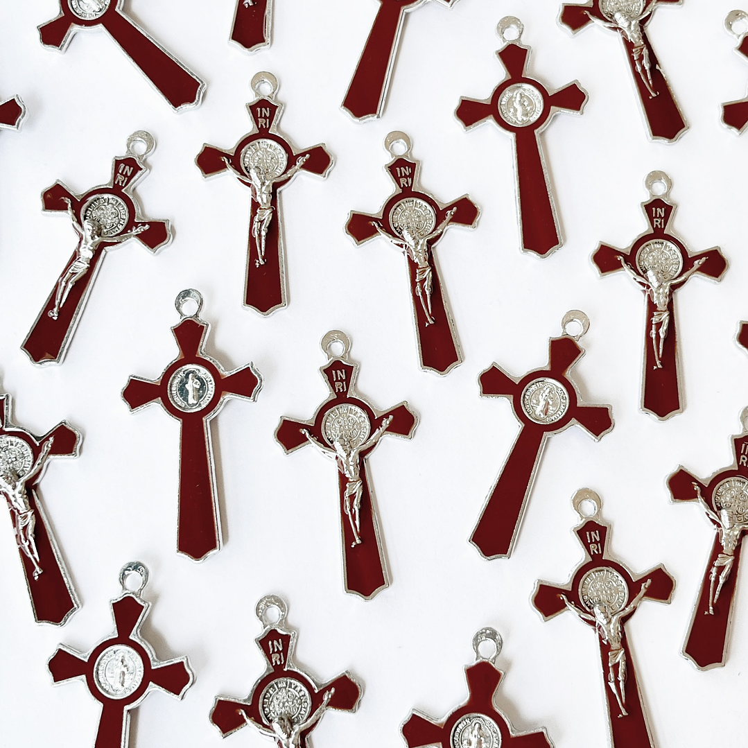 DIJE ✦ CRUZ CRISTO/SAN BENITO ZAMAK (ELIGE TU COLOR FAVORITO) 1