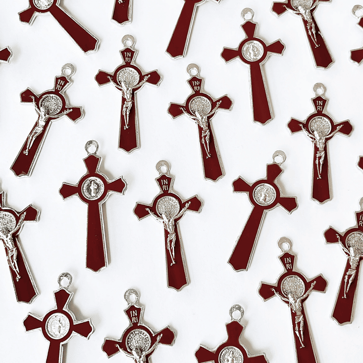 DIJE ✦ CRUZ CRISTO/SAN BENITO ZAMAK (ELIGE TU COLOR FAVORITO) 1
