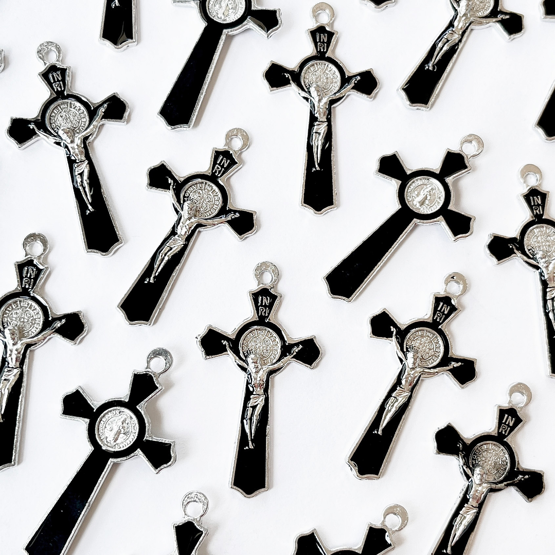 DIJE ✦ CRUZ CRISTO/SAN BENITO ZAMAK (ELIGE TU COLOR FAVORITO) 3