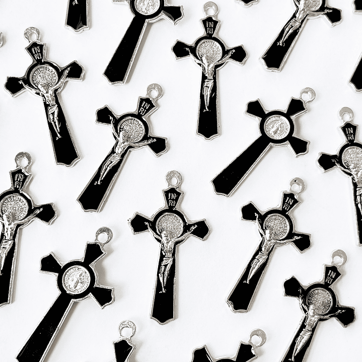 DIJE ✦ CRUZ CRISTO/SAN BENITO ZAMAK (ELIGE TU COLOR FAVORITO) 3