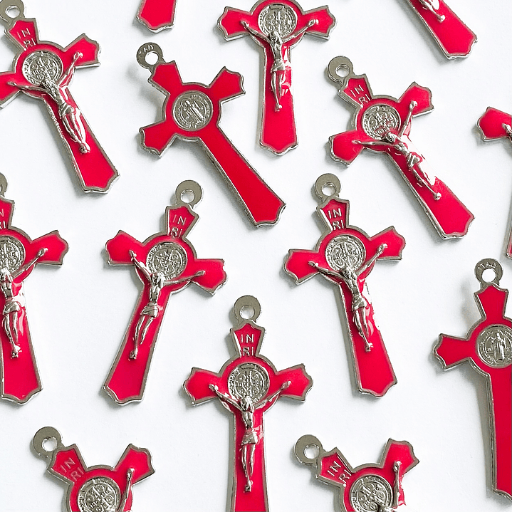 DIJE ✦ CRISTO / SAN BENITO ZAMAK (ELIGE TU COLOR FAVORITO) 4