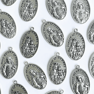 MEDALLA ✦ VIRGEN DEL CARMEN / SAGRADO CORAZÓN ZAMAK