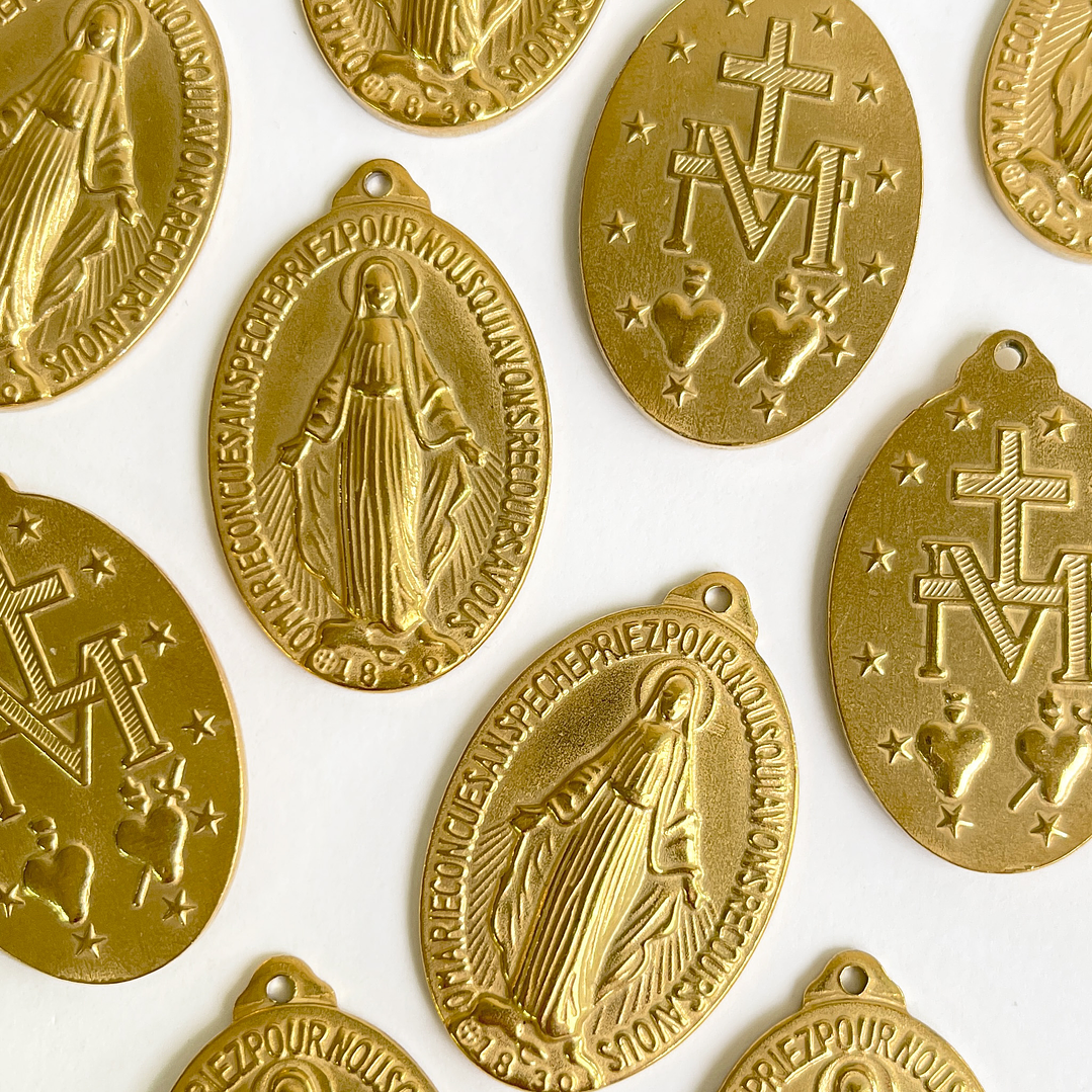MEDALLA ✦ VIRGEN MILAGROSA ACERO 1
