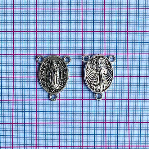 CRUCERO ✦ VIRGEN DE GUADALUPE / SEÑOR DE LA MISERICORDIA EN ZAMAK