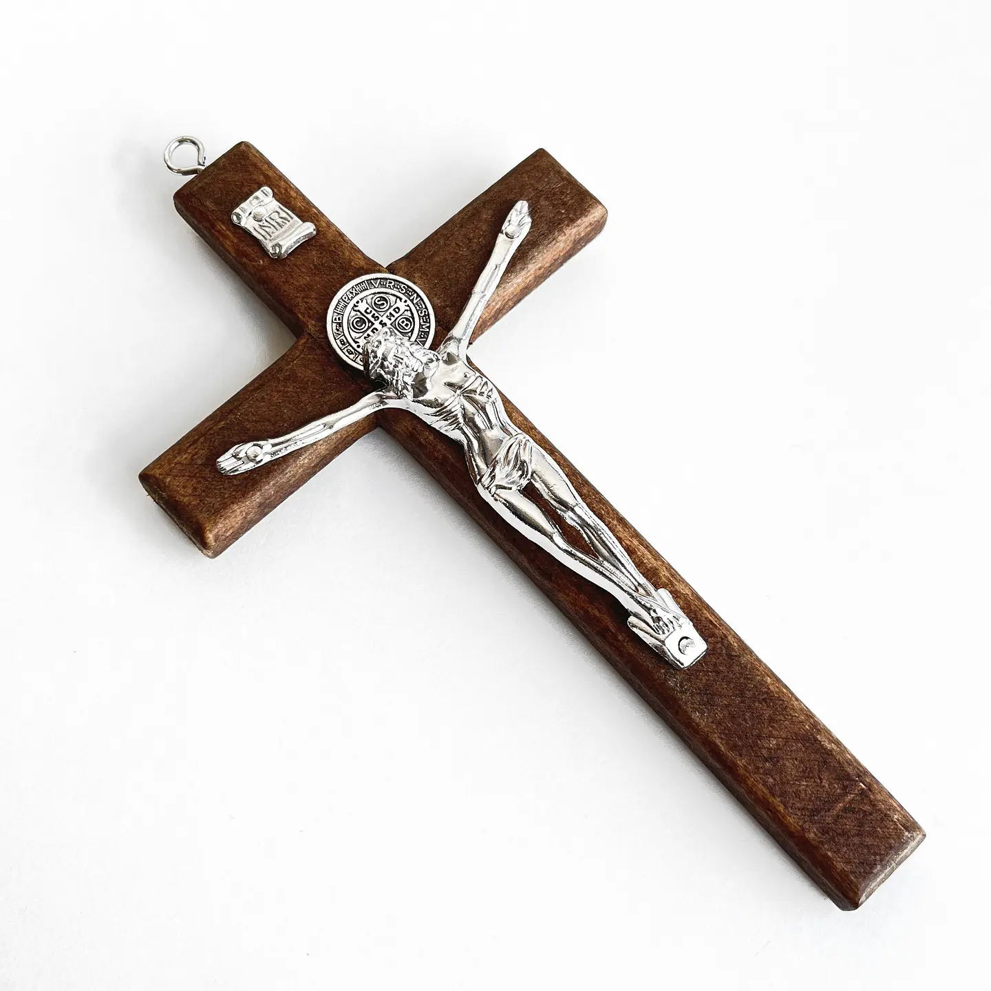 CRUZ ✦ DE PARED MADERA CON ZAMAK  1