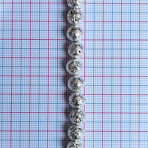 SEPARADOR ✦ BOLA VOLCÁNICA EN ACERINA 8MM (ELIGE TU COLOR FAVORITO)