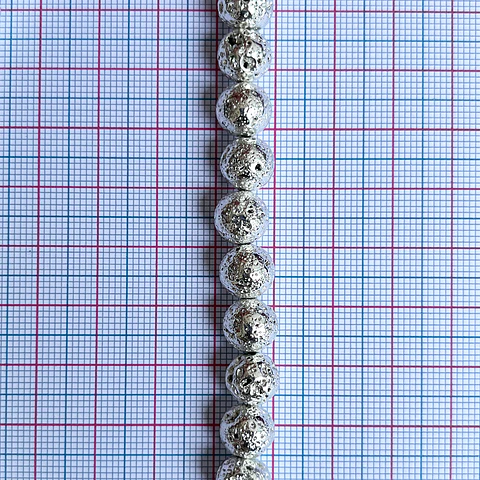 SEPARADOR ✦ BOLA VOLCÁNICA EN ACERINA 8MM (ELIGE TU COLOR FAVORITO)