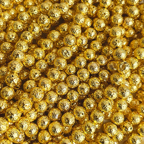 SEPARADOR ✦ BOLA VOLCÁNICA EN ACERINA 8MM (ELIGE TU COLOR FAVORITO)