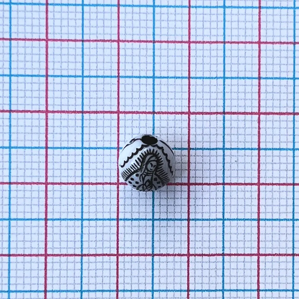 SEPARADOR ✦ BOLA VIRGEN GUADALUPE 8MM 2