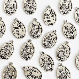 MEDALLA ✦ SANTA RITA EN ZAMAK