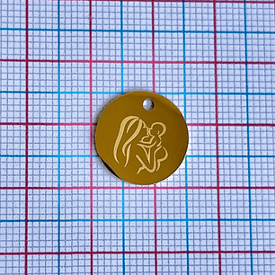 MEDALLA ✦ MAMÁ / BEBÉ EN ACERO