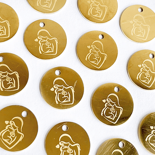 MEDALLA ✦ MAMÁ / BEBÉ EN ACERO