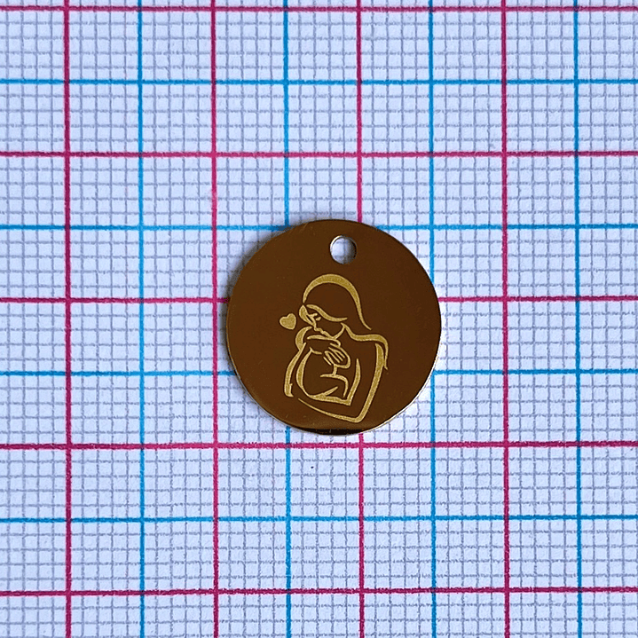 MEDALLA ✦ MAMÁ / BEBÉ EN ACERO 2