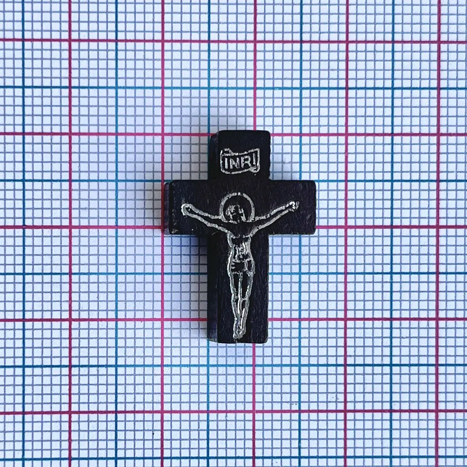 Cruz Café Oscuro • Madera • 16x22 mm 2