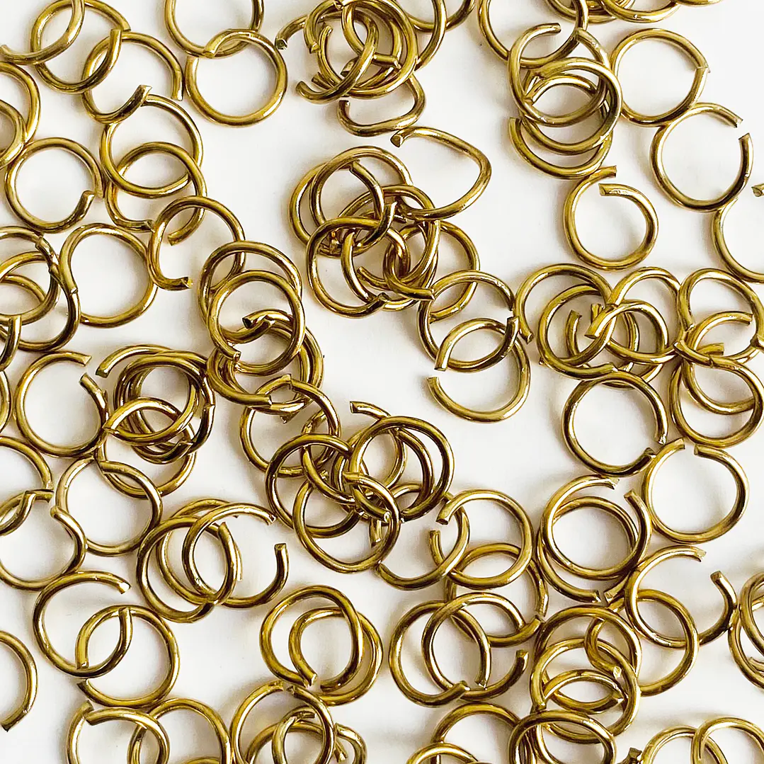 HERRAJE ✦ ARGOLLA DELGADA ACERO DORADO 10 MM 1