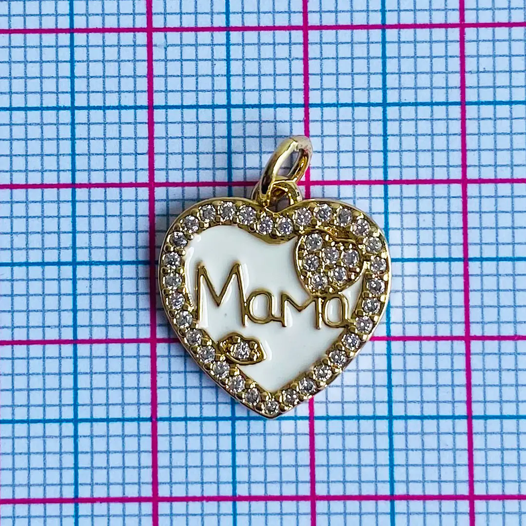 DIJE ✦ RODIO MAMÁ 15*15 MM 2