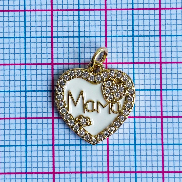 DIJE ✦ RODIO MAMÁ 15*15 MM 2