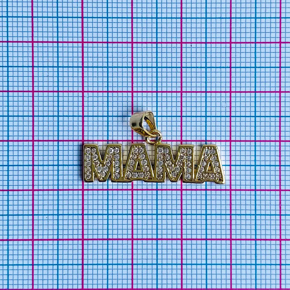 DIJE ✦ RODIO MAMÁ 28*8 MM 2