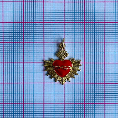 DIJE ✦ RODIO CORAZÓN 18*21 MM