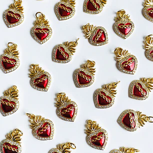 DIJE ✦ RODIO CORAZÓN 13*20 MM