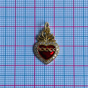 DIJE ✦ RODIO CORAZÓN 13*20 MM