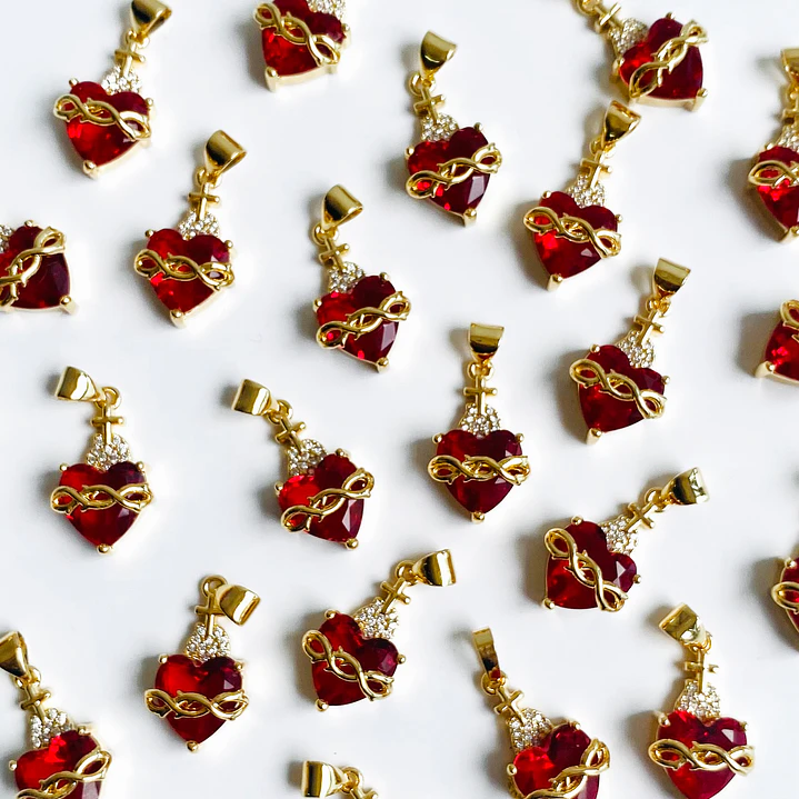 DIJE ✦ RODIO CORAZÓN 10*20 MM 1