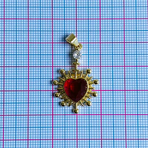 DIJE ✦ RODIO CORAZÓN 20*30 MM