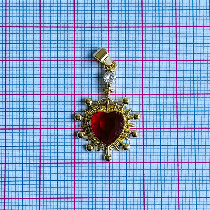 DIJE ✦ RODIO CORAZÓN 20*30 MM 2