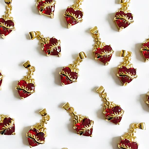 DIJE ✦ RODIO CORAZÓN 11*21 MM