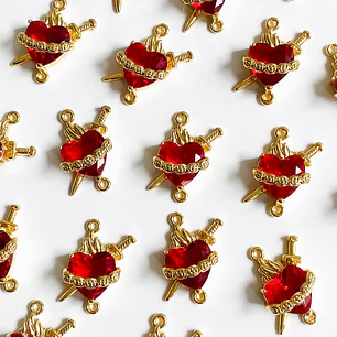 DIJE ✦ RODIO CORAZÓN 18*22 MM