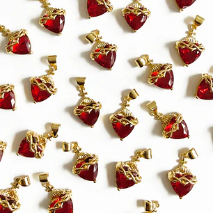 DIJE ✦ RODIO CORAZÓN 13*22 MM