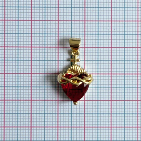 DIJE ✦ RODIO CORAZÓN 13*22 MM