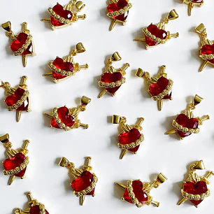 DIJE ✦ RODIO CORAZÓN 18*20 MM