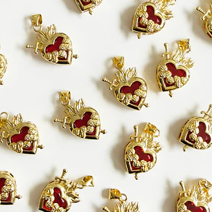 DIJE ✦ RODIO CORAZÓN 16*20 MM