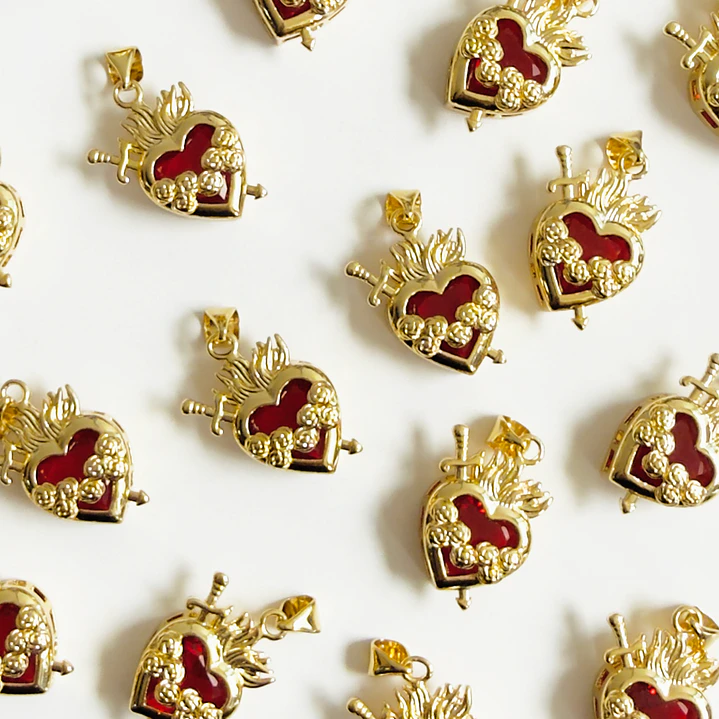 DIJE ✦ RODIO CORAZÓN 16*20 MM 1