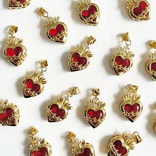 DIJE ✦ RODIO CORAZÓN 13*22 MM