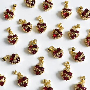 DIJE ✦ RODIO CORAZÓN 12*16 MM