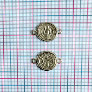 DIJE ✦ SAN BENITO EN ZAMAK 22*15 MM