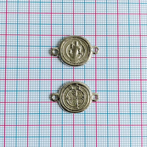 DIJE ✦ SAN BENITO EN ZAMAK 22*15 MM