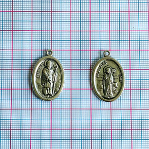 DIJE ✦ SANTA BRIDGET / SAN PATRICIO EN ZAMAK