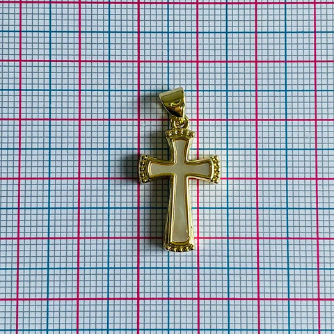 DIJE ✦ CRUZ EN RODIO 14*27 MM