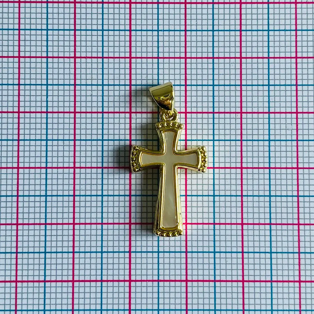 DIJE ✦ CRUZ EN RODIO 14*27 MM 2